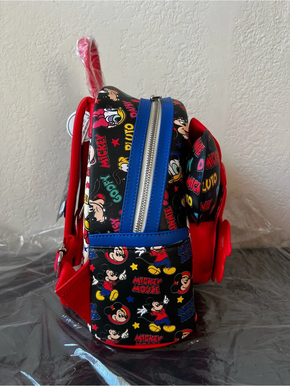 Loungefly Disney Mickey Mouse and Friends Mini Backpack With Ears Headband - NWT